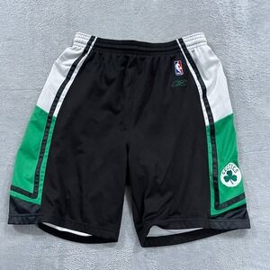 Vintage Reebok‎ Boston Celtics Shorts Men Large Green Shamrock NBA Authentic